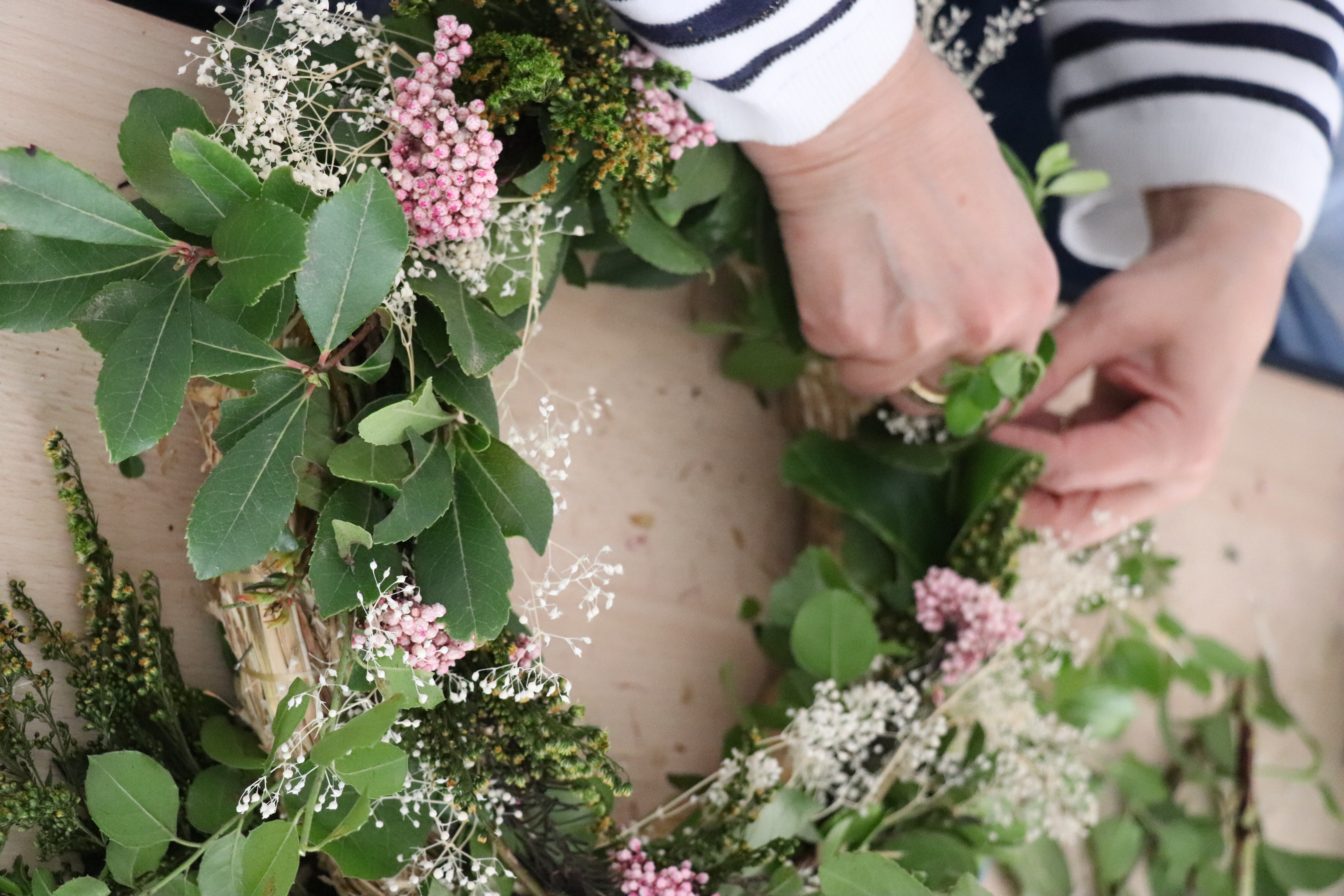 couronne de tête végétale