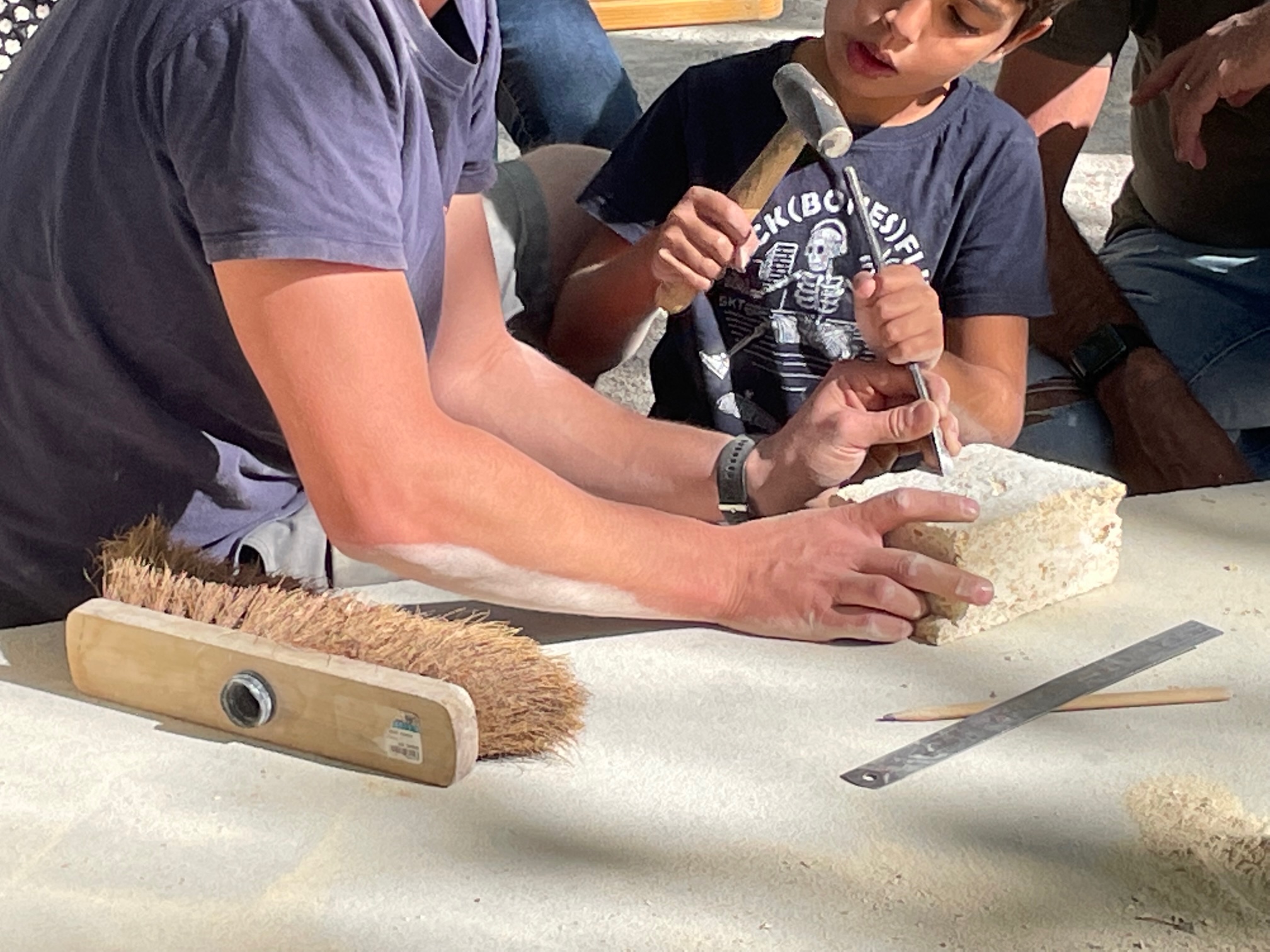 Démonstration taille de la pierre